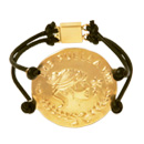 Bracelet - Latin Motto Coin Cuff