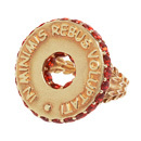 Latin Motto Disc Ring