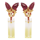 Lemon-drop bi colour lemon quartz Earrings by Stenmark