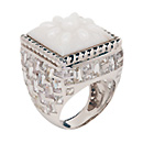 white opal basket-weave ring